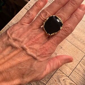 Gold and Black Statement Ring